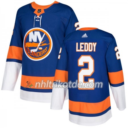 New York Islanders Trikot Nick Leddy 2 Adidas 2017-2018 Royal Authentic - Herren